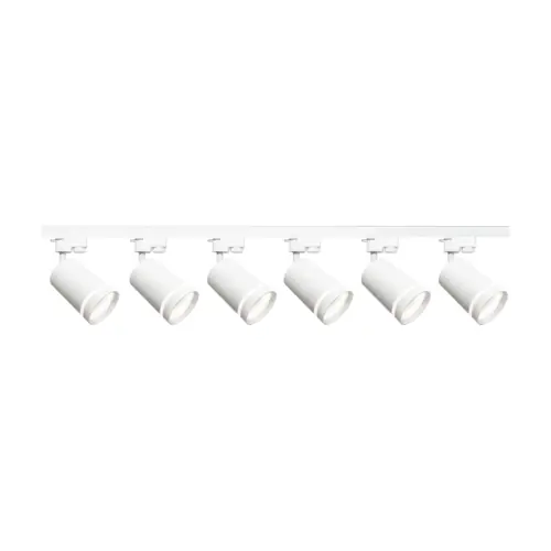 Oświetlenie szynowe 1-fazowe 6 x reflektor GU10 ring biały + szyna 2 m RING | Oferta
