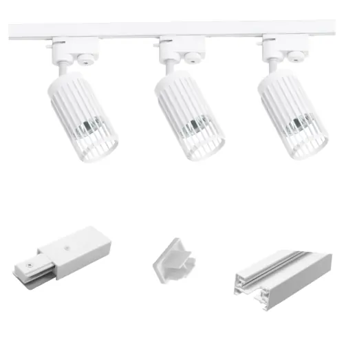 Kup teraz - Oświetlenie szynowe 1-fazowe 3 x reflektor GU10 biały + szyna Premium 1,5 m biała MILA VERTI