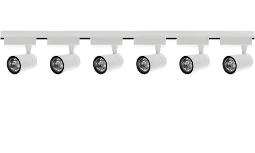 Oświetlenie szynowe 1-fazowe 6 x lampa LED 7W 4000K biała + szyna 2 m biała TRA-EL | Od ręki