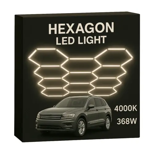 Sprawdź teraz - Zestaw modułowy LED HEXAGON 11 biały – 368W 4000K 40480 lm – oświetlenie plaster miodu