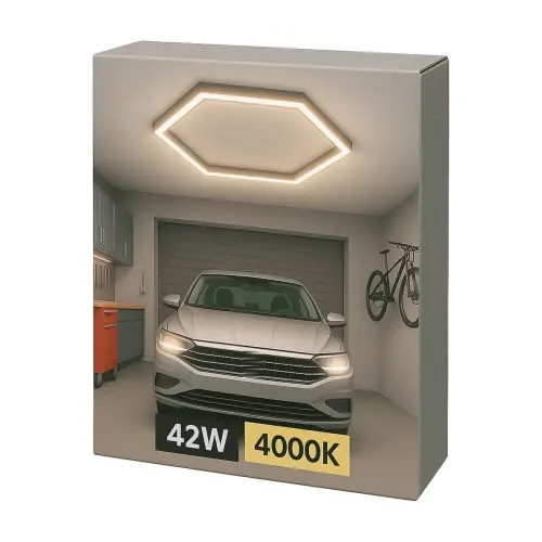 Zestaw CZARNY Lamp LED HEXAGON 1 - 42W - 4000K - Hit