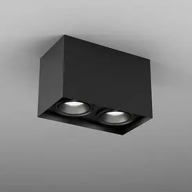 Wyprzedaż | SQUARES next 50x2 LED M930 36° DALI natynkowy czarny 46969-M930-FB-DA-12 AQForm