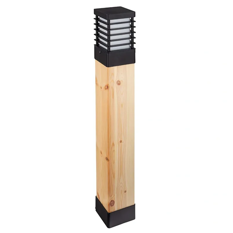 Produkt wysokiej jakości - Drewniany słupek ogrodowy NORLYS HALMSTAD 1350BL Czarny 4000K 85cm