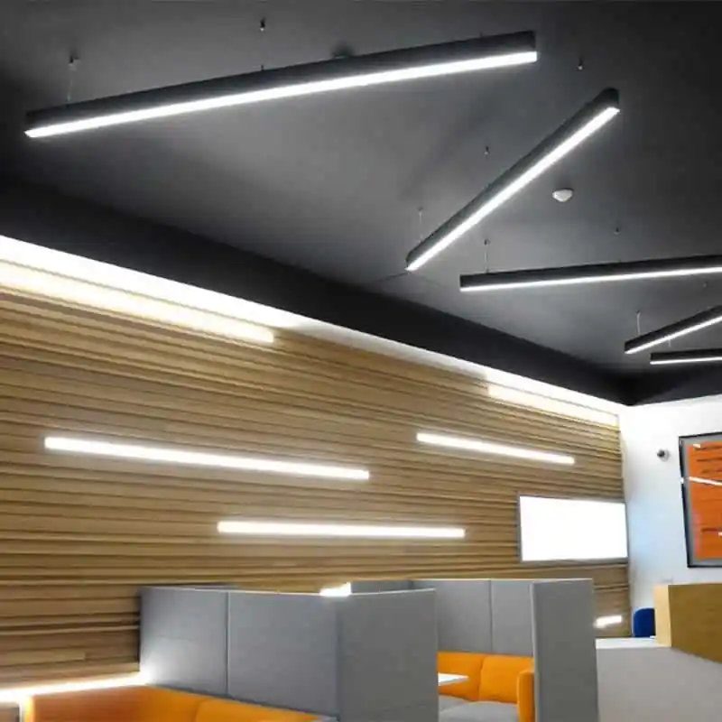 Łatwy zwrot | Oprawa liniowa LED zwieszana 5055STRIPE 244 cm Szara 3000K