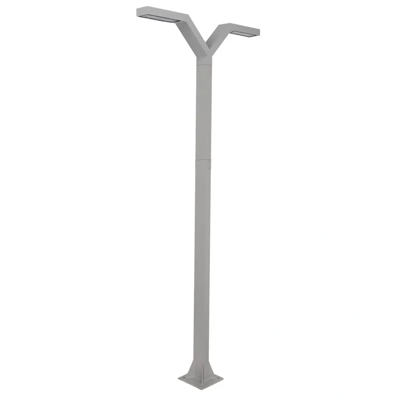 Lampa parkowa podwójna NORLYS TRYSIL 1027AL 4000K 350cm DALI2 Aluminium - Łatwe zamówienie