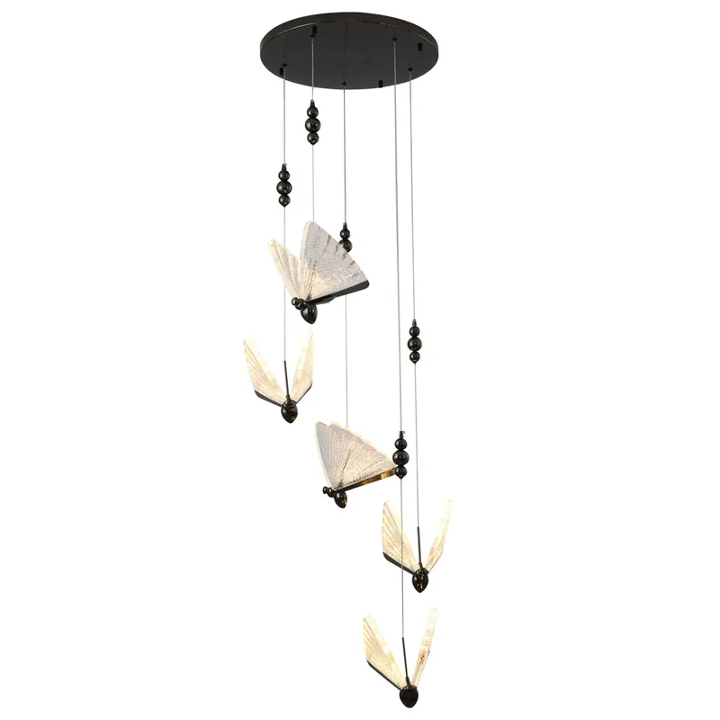 Lampa wisząca BEE LAMP 5 LED czarna 45 cm Step into Design MP0090-5 black | Sprawdzony produkt