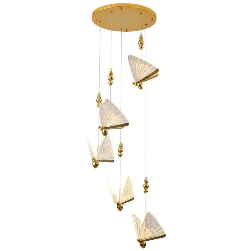 Cena producenta | Lampa wisząca BEE LAMP 5 LED złota 45 cm Step into Design MP0090-5 gold