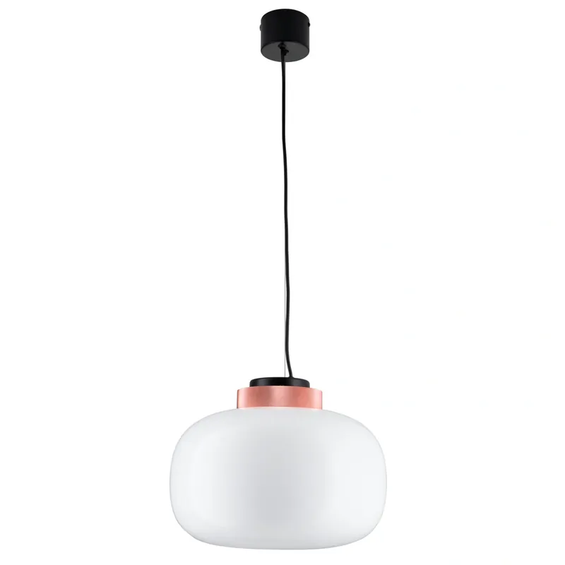 Cena fabryczna - Lampa wisząca BOOM LED biało miedziana 35 cm Step into Design 9969P/B white