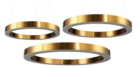 Lampa wisząca CIRCLE 40+60+80 LED mosiądz na 1 podsufitce Step into Design ST-8848-40+60+80 brass - Nie przegap okazji