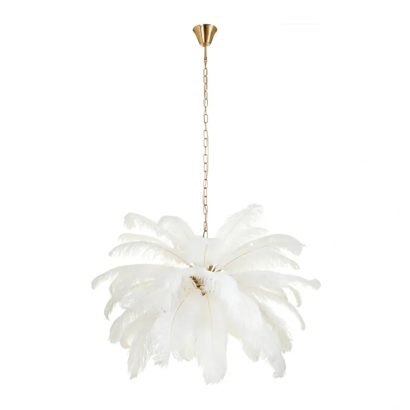 Hit sprzedaży | Lampa wisząca EMU pióra białe 100 cm Step into Design ST-DN127 white