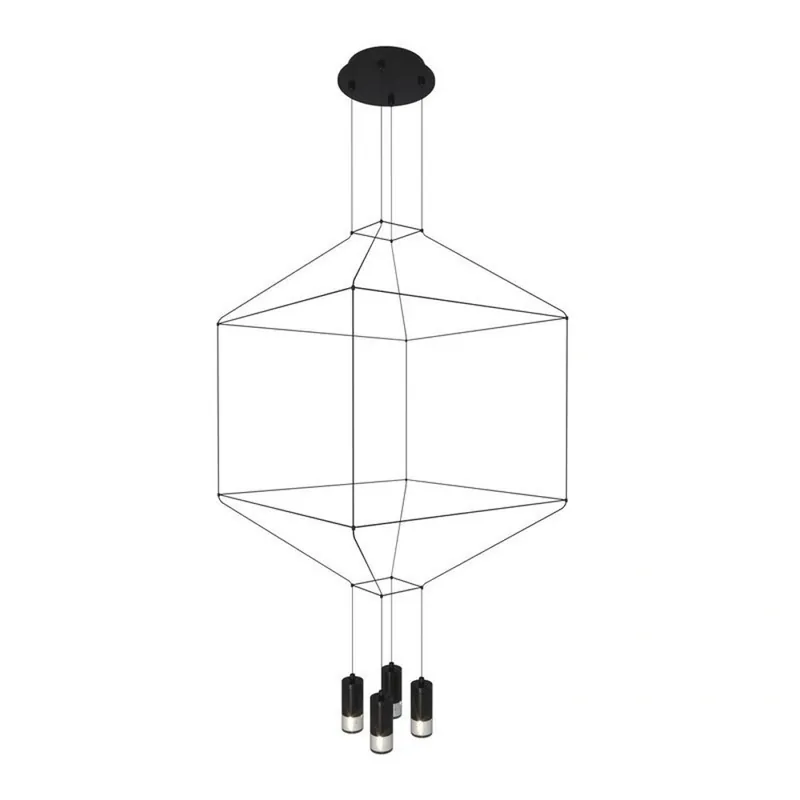 Lampa wisząca LINEA-4 czarna 45 cm Step into Design ST-5961-4 - Nowość w sklepie