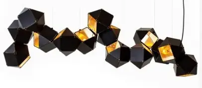 Ostatnie sztuki | Lampa wisząca NEW GEOMETRY-14 czarno złota 142 cm Step into Design ST-8861-14