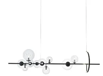 Lampa wisząca ORION LONG-120 czarna 120 cm Step into Design MP0084-L120 | Zniżka