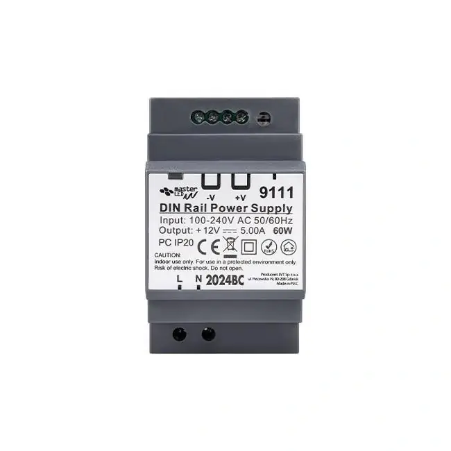 Zasilacz na szynę DIN 12V 60W 5A IP20 | Ekstra rabat