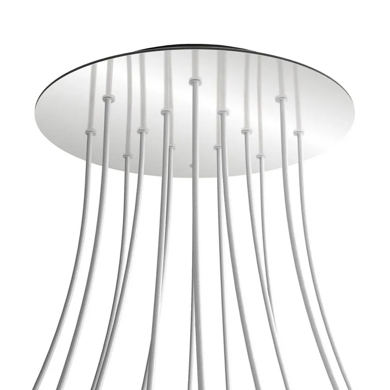 Duża okrągła podsufitka maskownica sufitowa XXL Rose-One, średnica 400 mm, 14 otworów i 4 otwory boczne Creative cables BKROR4014F-KROVNR4014F112 - Oferta limitowana