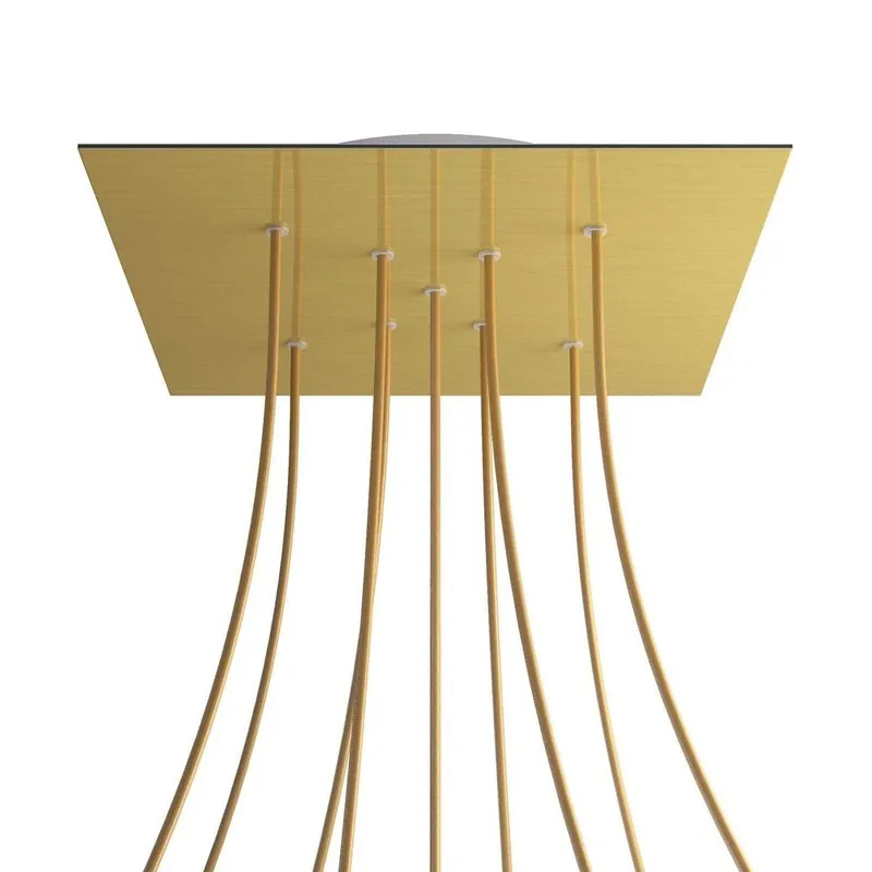 Nie przegap - Kwadratowa podsufitka maskownica sufitowa XXL Rose-One, 400 mm, 9 otworów w formie X i 4 otwory boczne Creative cables BKROQ409XF-KROQ409XF107