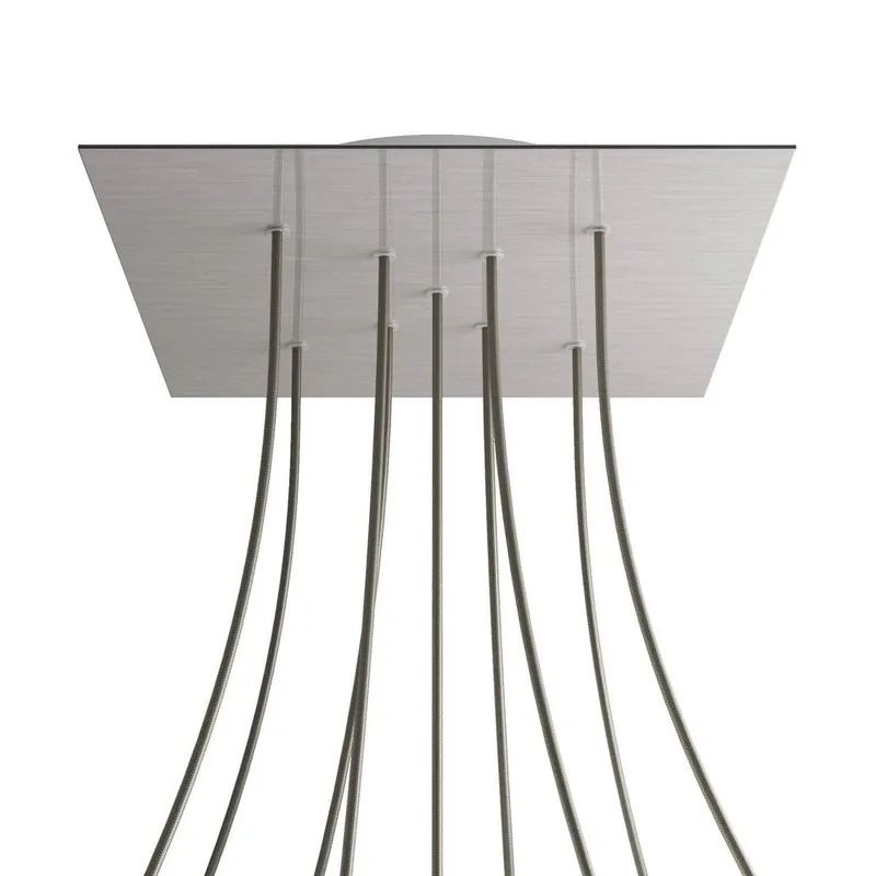 Kwadratowa podsufitka maskownica sufitowa XXL Rose-One, 400 mm, 9 otworów w formie X i 4 otwory boczne Creative cables BKROQ409XF-KROQ409XF109 - Ekspresowa wysyłka