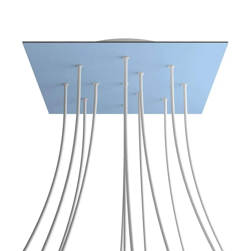 Kwadratowa podsufitka maskownica sufitowa XXL Rose-One, 400 mm, 12 otworów i 4 otwory boczne Creative cables BKROQ4012F-KROQ4012F114 - Klienci polecają