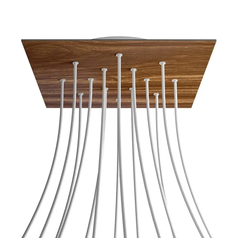 Hit - Kwadratowa podsufitka maskownica sufitowa XXL Rose-One, 400 mm, 14 otworów i 4 otwory boczne Creative cables BKROQ4014F-KROQ4014F110