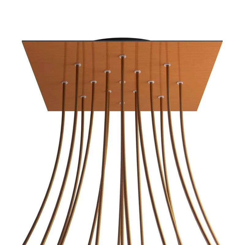 Kwadratowa podsufitka maskownica sufitowa XXL Rose-One, 400 mm, 15 otworów i 4 otwory boczne Creative cables BKROQ4015F-KROVNQ4015F108 | Promocja kończy się wkrótce