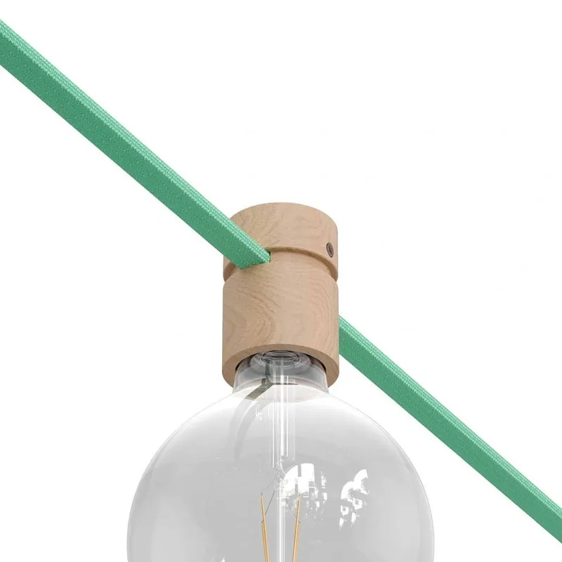 Kup online | Drewniana oprawka na żarówkę do kabla płaskiego system Filé Made in Italy Creative cables BLCAT01-BLCAT01