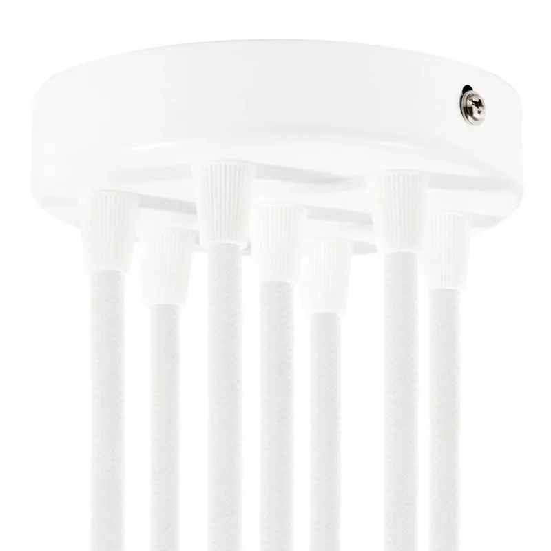 Premium - Okrągła podsufitka rozeta metalowa 7 otworów Creative cables BKRM576F-KRM576FVB