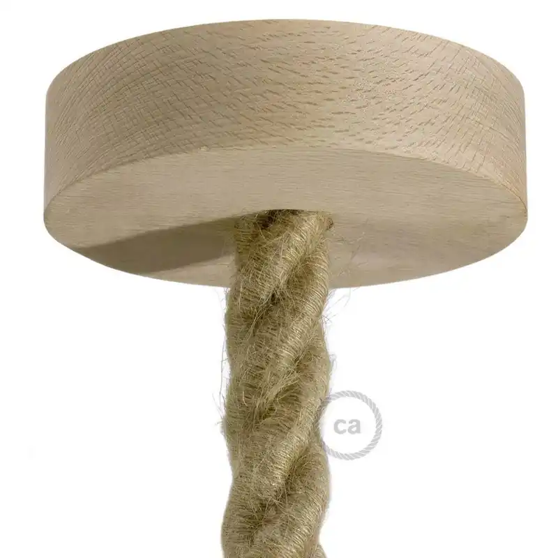 Drewniana maskownica sufitowa jednootworowa do przewodów 2XL Creative cables BKRL24-KRL0124 | Okazja dnia