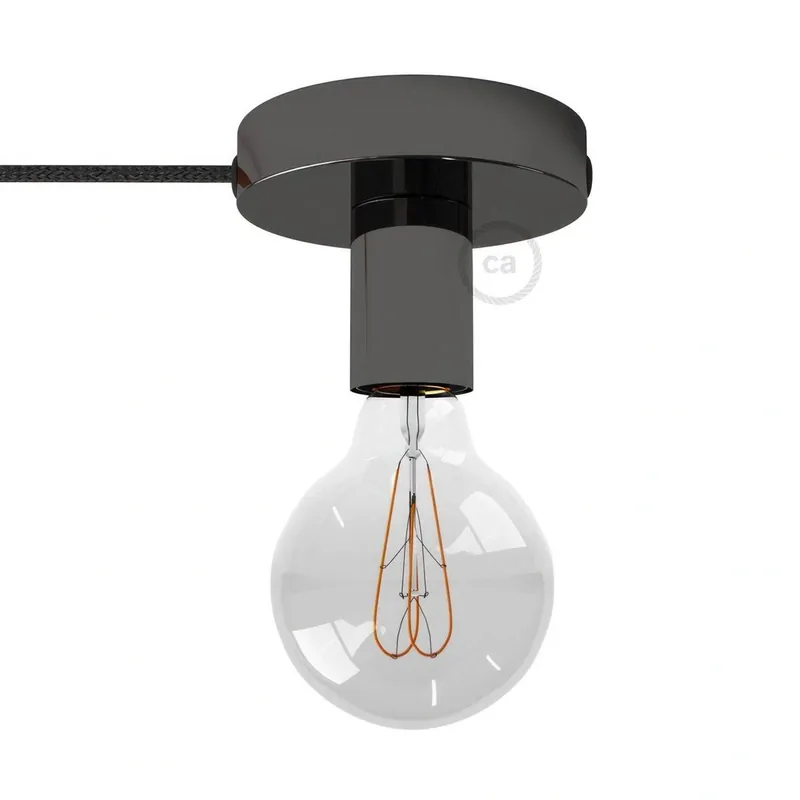 Dodatkowy rabat | Spostaluce, metalowa lampa z kablem w oplocie i bocznymi otworami Creative cables B-APM1FC1-2LMDR-4-APM1FC2LBR3RL03