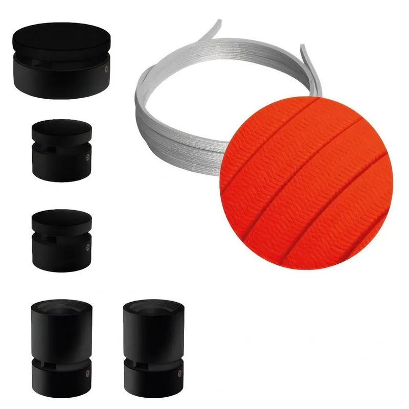 Zestaw systemu Filé Wiggle - z 3 mm łańcuchem świetlnym i 5 wewnętrznymi, czarnymi, lakierowanymi elementami drewnianymi Creative cables BCAT03-WIG-CAT03-WIG-CF15 | Zostało niewiele