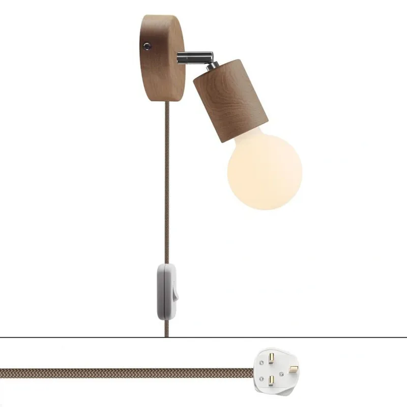 Lampa Spostaluce regulowana drewniany przegub Creative cables B-APL2FC2LNTR-6-APL2FC2L01TCRINBRD73 | Dobra cena