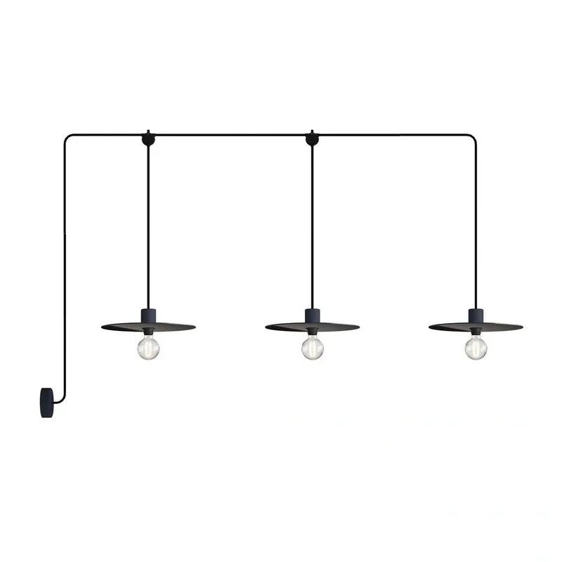 Prosto od producenta | E-Snake EIVA Lampa zewnętrzna IP65 z 3 źródłami światła z podsufitką i kloszami Creative cables BPDE3MDR19-PDE3EL02NESM04DDNER-L
