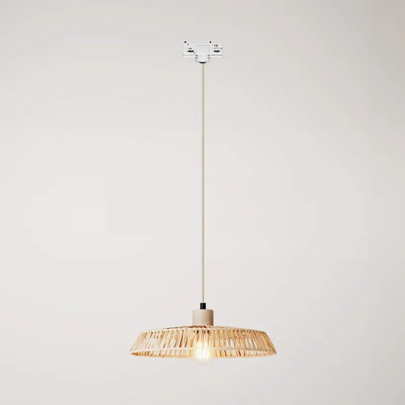 Track lamp met raffia lampenkap Moorea Creative cables BPDAD-7-PDL3110RN06PAN02NAT-AD11 | Do wyczerpania zapasów