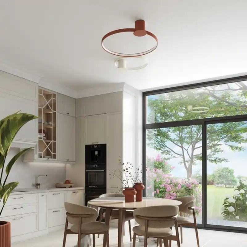 Rabat | Plafon RIO 78 cm ochra czerwona LED 4000K TH.415 Thoro
