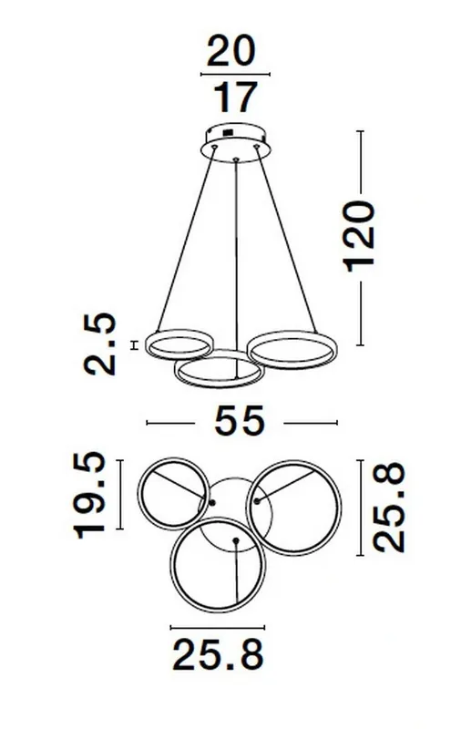 Luces Exclusivas LE42826 Lampa wisząca GARCIA - Wielka wyprzedaż