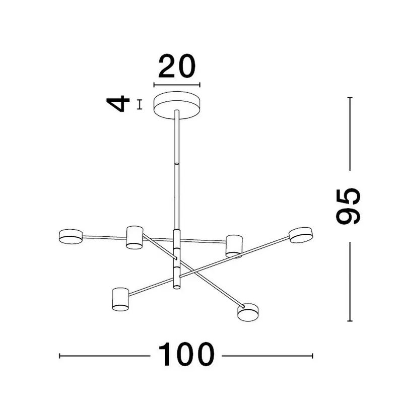Prosto od producenta | Luces Exclusivas LE43204 Lampa wisząca ABEL