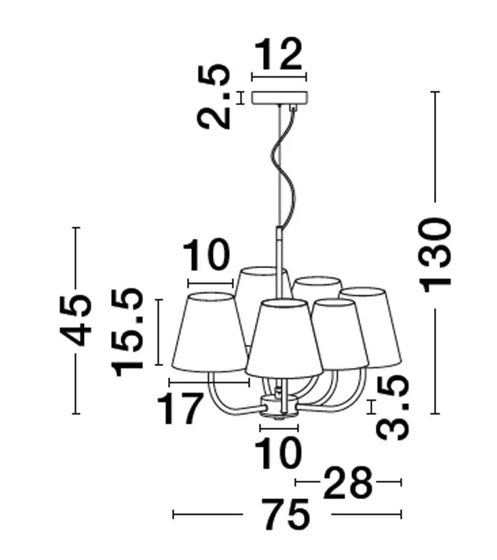 Luces Exclusivas LE43643 Lampa wisząca BAJADA - Taniej