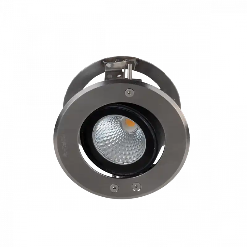 Świetna cena - Norlys Lampa ogrodowa wychylna do wbudowania 6376 MOSS 8W 36° DIM 4000K stalowy