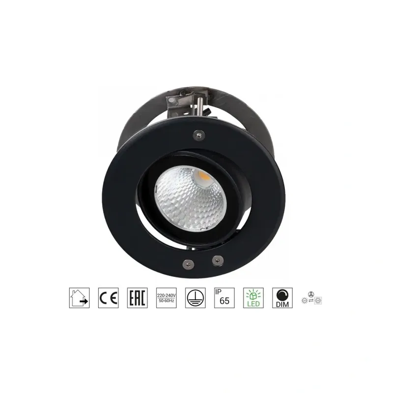 Nowość w sklepie | Norlys Lampa ogrodowa wychylna do wbudowania 6367 MOSS 8W 36° DIM czarny