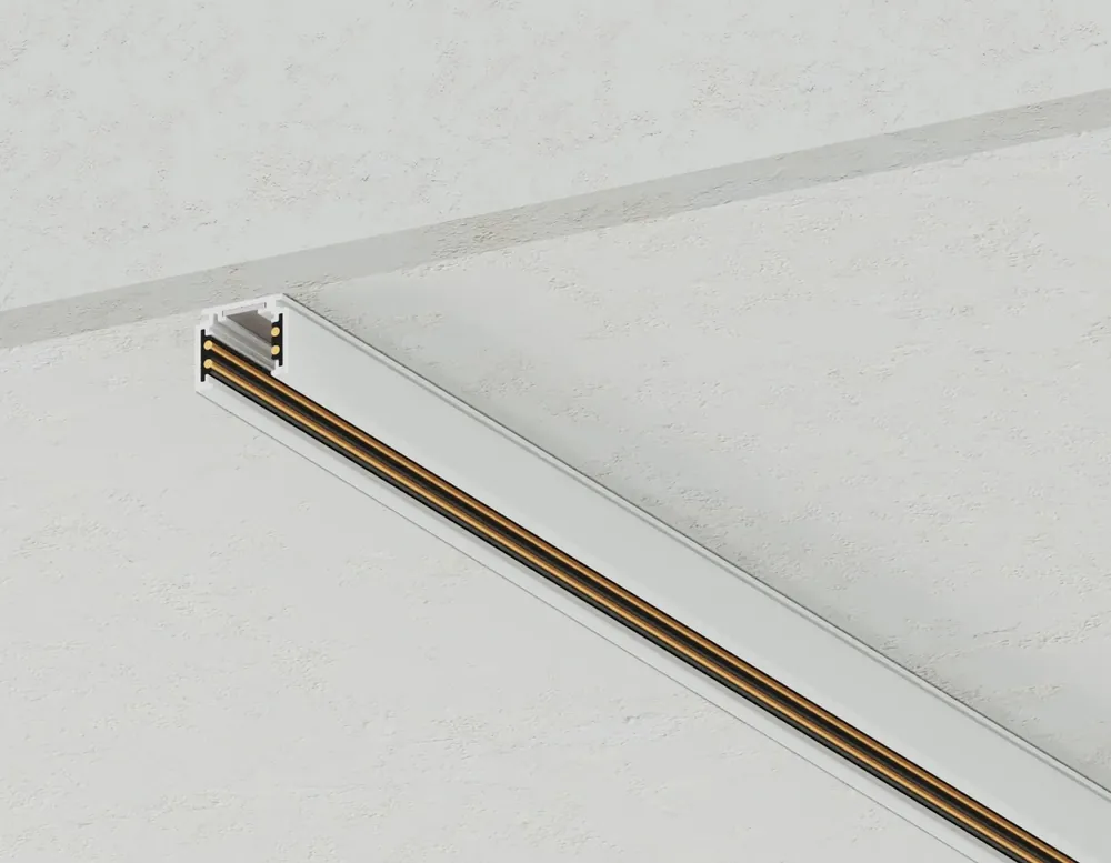 Wyprzedaż zapasów - LOW TRACK MAGNETIC27 2m + 2x END CAP BIALA 48V