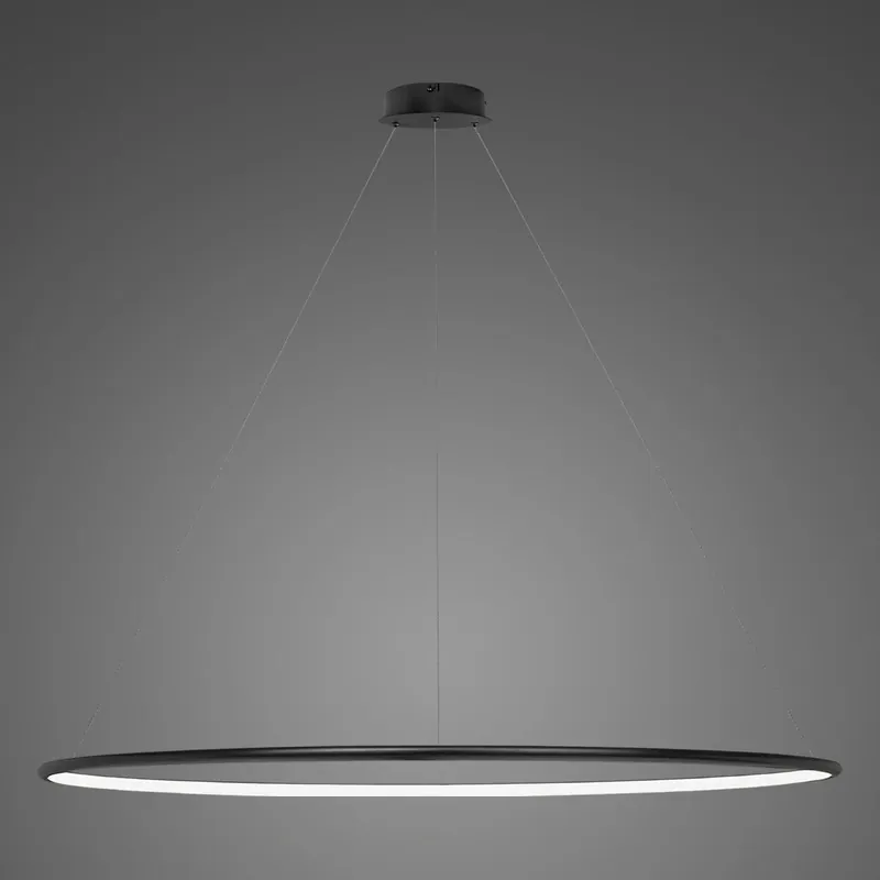 ALTAVOLA DESIGN Lampa wisząca Ledowe Okręgi No.1 180cm 4k czarna LA073/P_180_in_4k_black - Kup dziś