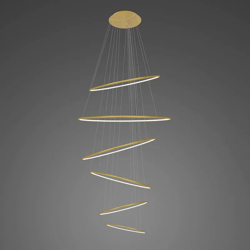 Bezpieczne zakupy | ALTAVOLA DESIGN Lampa wisząca Ledowe Okręgi No.6 złota 3k ściemnialna LA086/P_150_in_3k_gold_dimm