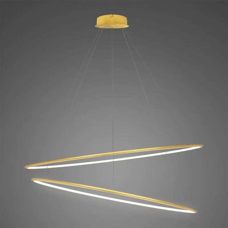 ALTAVOLA DESIGN Lampa Ledowe Okręgi No.2 120cm 4k złota ściemnialna LA074/P_120_in_4k_gold_dimm - Cena obniżona