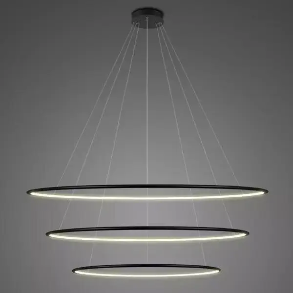 Jakość premium - ALTAVOLA DESIGN Lampa wisząca Ledowe Okręgi No.3 120cm 3k czarna Dali LA075/P_120_in_3k_black_Dali