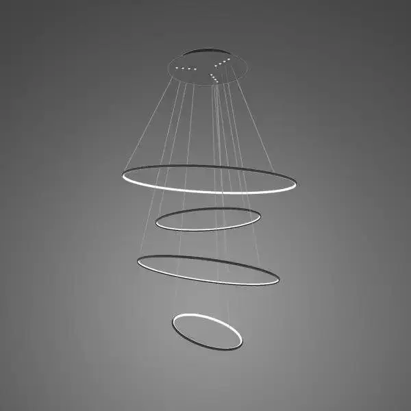 ALTAVOLA DESIGN Lampa wisząca Ledowe Okręgi No.4 100cm czarna 4k Dali LA084/P_100_in_4k_black_Dali - Oszczędź