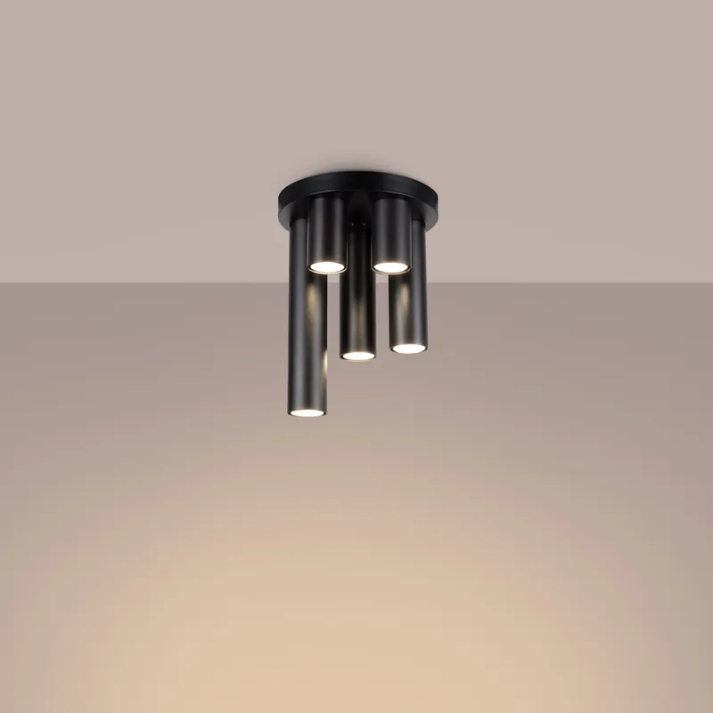 Oszczędź | SOLLUX SL.1467 plafon LAGOS 5P czarny
