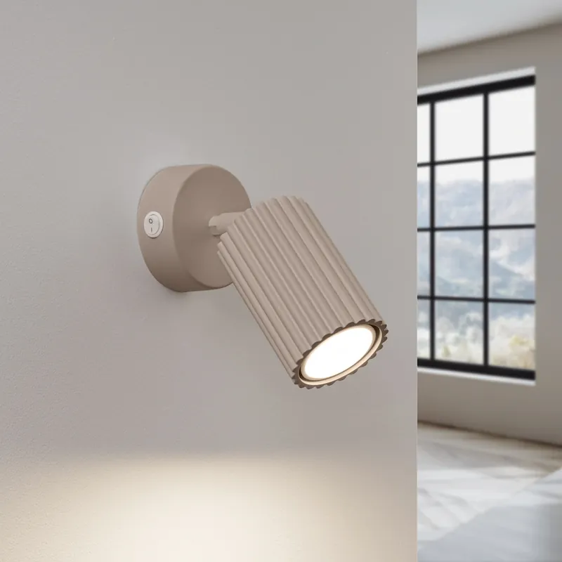 Top oferta | SOLLUX SL.1762 kinkiet KARBON taupe z włącznikiem