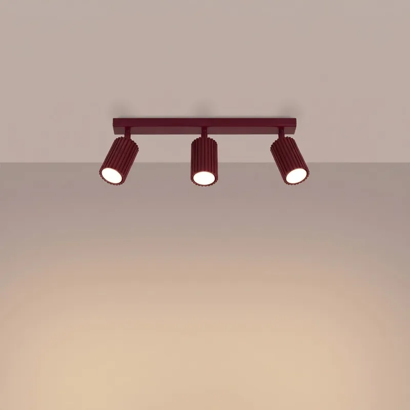 SOLLUX SL.1923 plafon KARBON 3L burgund | Nowość w sklepie