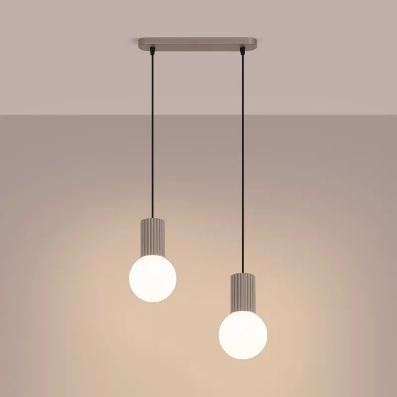 Oferta dnia | SOLLUX SL.1988 lampa wisząca HALO 2L taupe