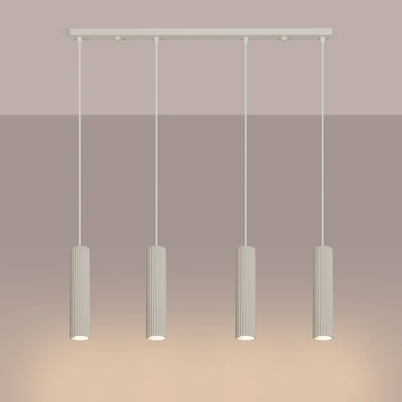 Kup dziś | SOLLUX SL.2004 lampa wisząca KARBON 4L beżowy