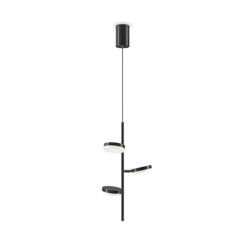 Jakość premium - Lampa wisząca Czarny/Black Fad Maytoni MOD070PL-L18B3K